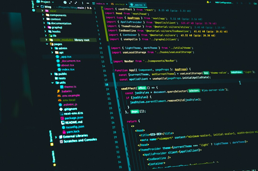 software code on screen